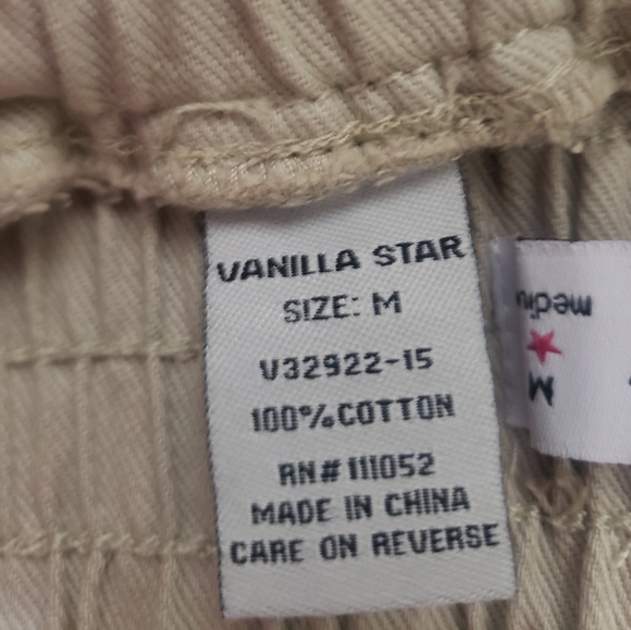 Vanilla Star Pull On Shorts Size Medium Light Beige - Picture 4 of 4